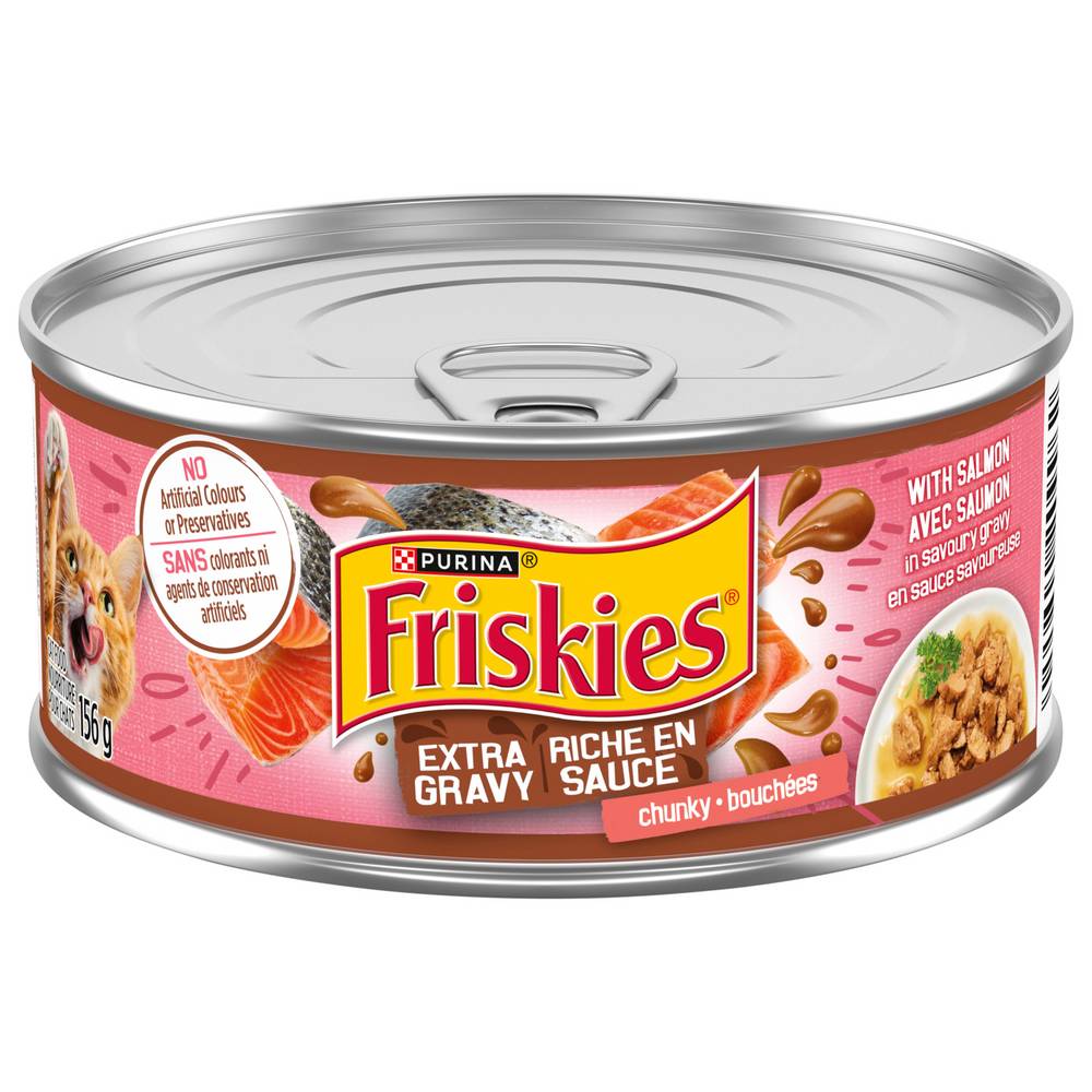 Friskies Extra Gravy Chunky With Salmon Wet Cat Food (156 g)