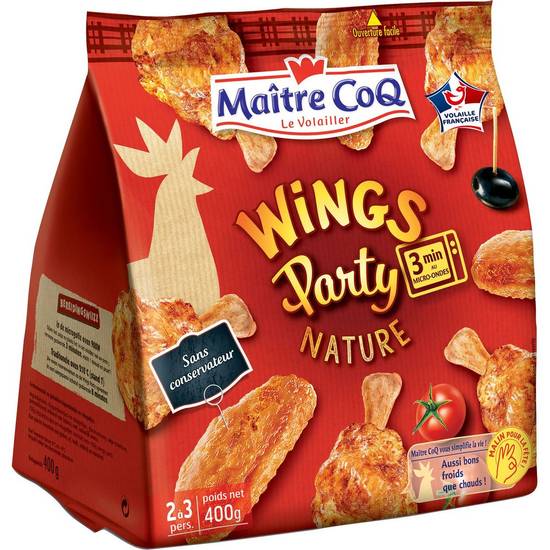 Wings de Poulet Nature 400g - MAITRE COQ