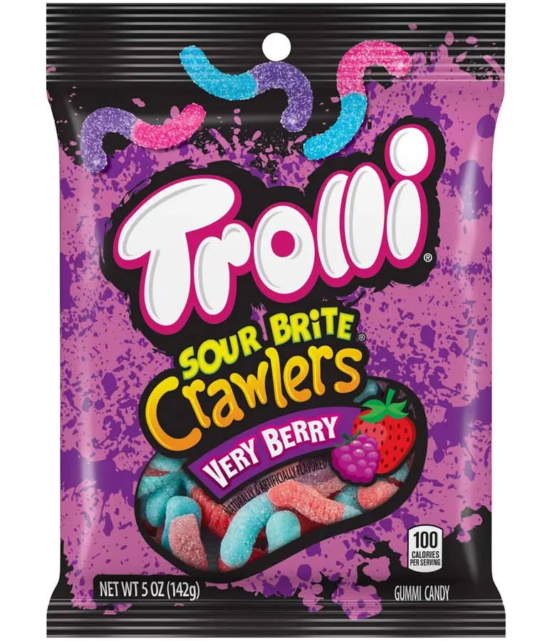 Trolli Sour Brite Crawlers Very Berry Gummy Candy