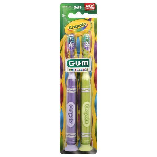 Gum Crayola Soft Toothbrushes (2 ct)