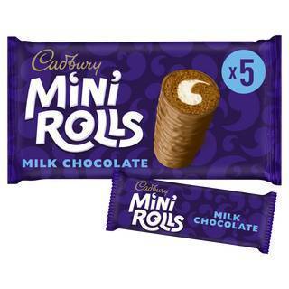 Cad Choc Mini Rolls 5Pk