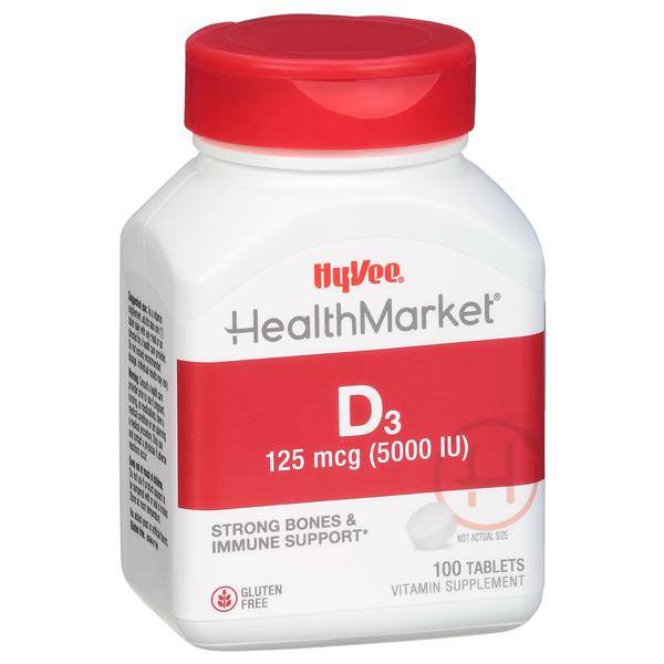 Hy-Vee Healthmarket Vitamin D3 5000 Iu Tablets (100 ct)