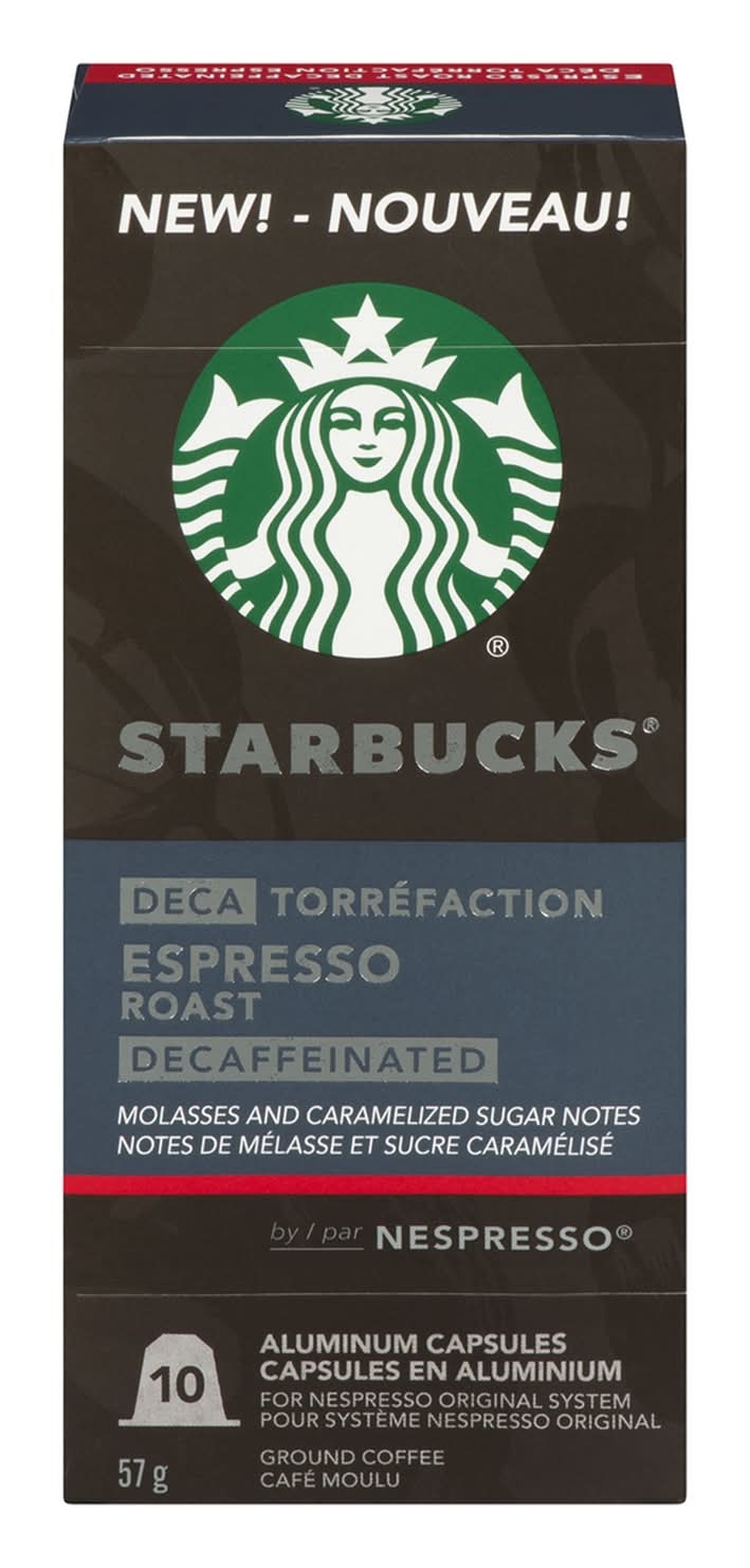 Starbucks Espresso Roast Decaffeinated Coffee Pods (57 g)