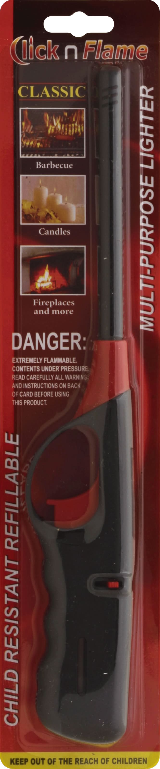 Diamond Visions Click N Flame Barbeque Lighter Large Carded - Want It All