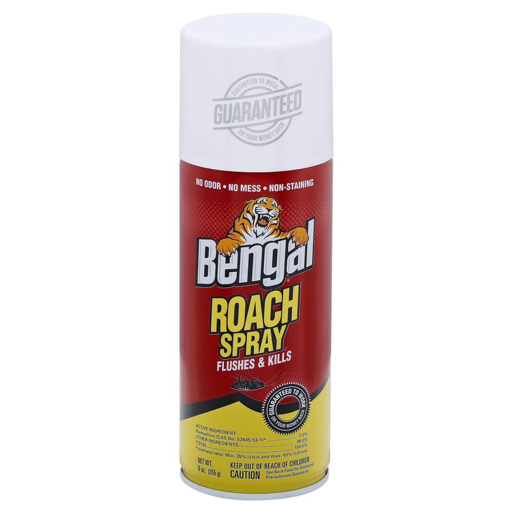 Bengal Roach Spray Flushes & Kills (9 oz)