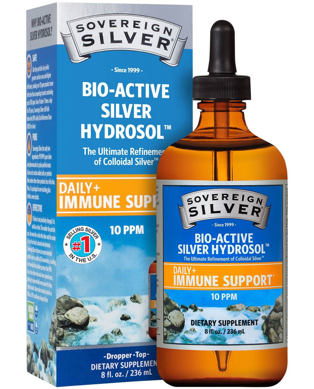 Bio-Active Silver Hydrosol Liquid - Immune Support (8 Fluid Ounces)