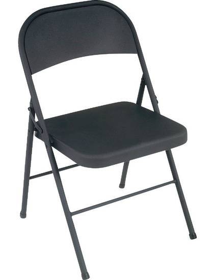 Cosco All Steel Folding Chair, Black