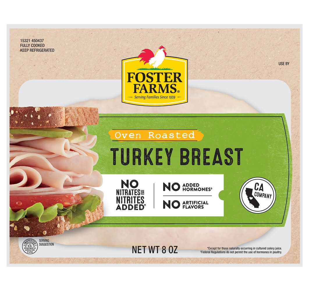 Foster Farms Oven Roasted Turkey Breast Deli Meat (8 oz)