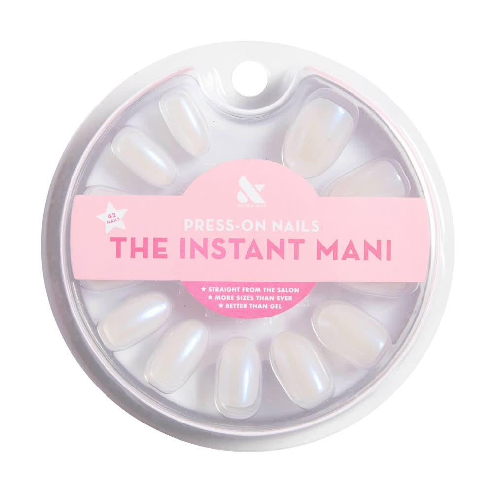 Olive & June The Instant Mani Press-On Nails Oval Medium, Pink Goldfish