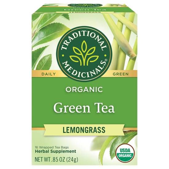 Traditional Medicinals Organic Lemongrass Green Tea (16 ct, 0.85 oz)