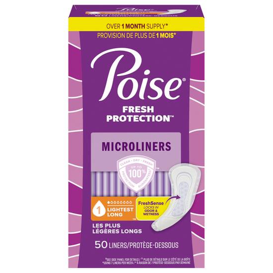Poise Daily Microliners Incontinence Panty Liners ( long)