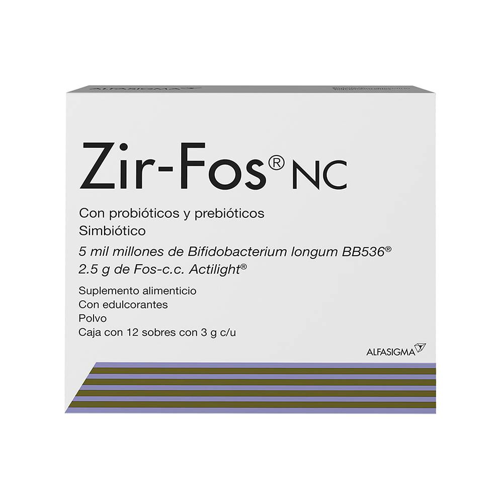 Alfasigma zir-fos probiótico/prebiótico/simbiótico (12 piezas)