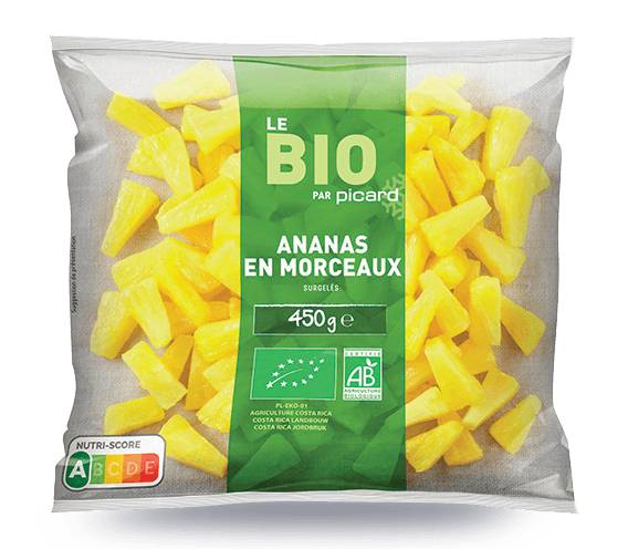 Ananas en morceaux surgelés bio, Costa Rica
