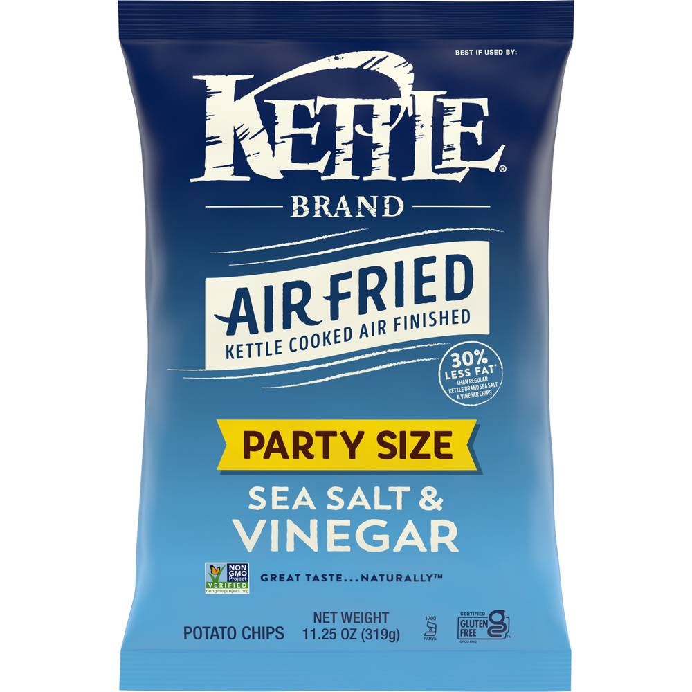 Kettle Brand Air Fried Kettle Cooked Potato Chips, Vinegar (11.25 oz)