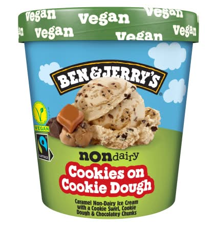 Ben & Jerry's Cookies On Cookie Dough, Non Dairy Caramel Ice Cream (465ml)