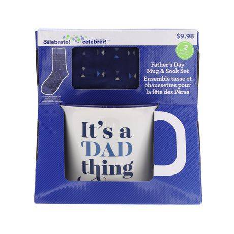 Way to Celebrate! Father’s Day Mug and Sock Gift Set