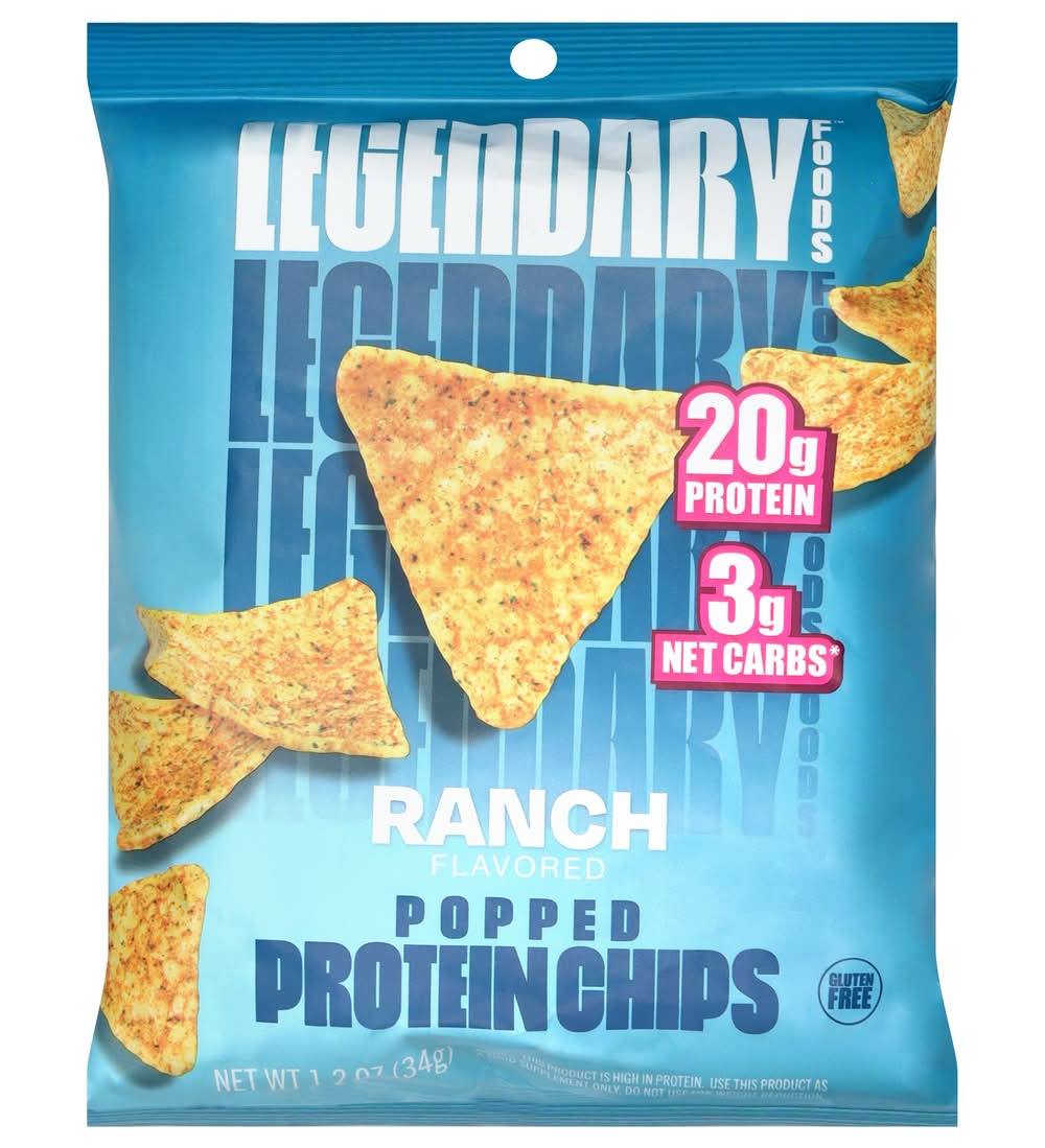 Legendary Foods Popped Protein Chips, Ranch (1.2 oz)
