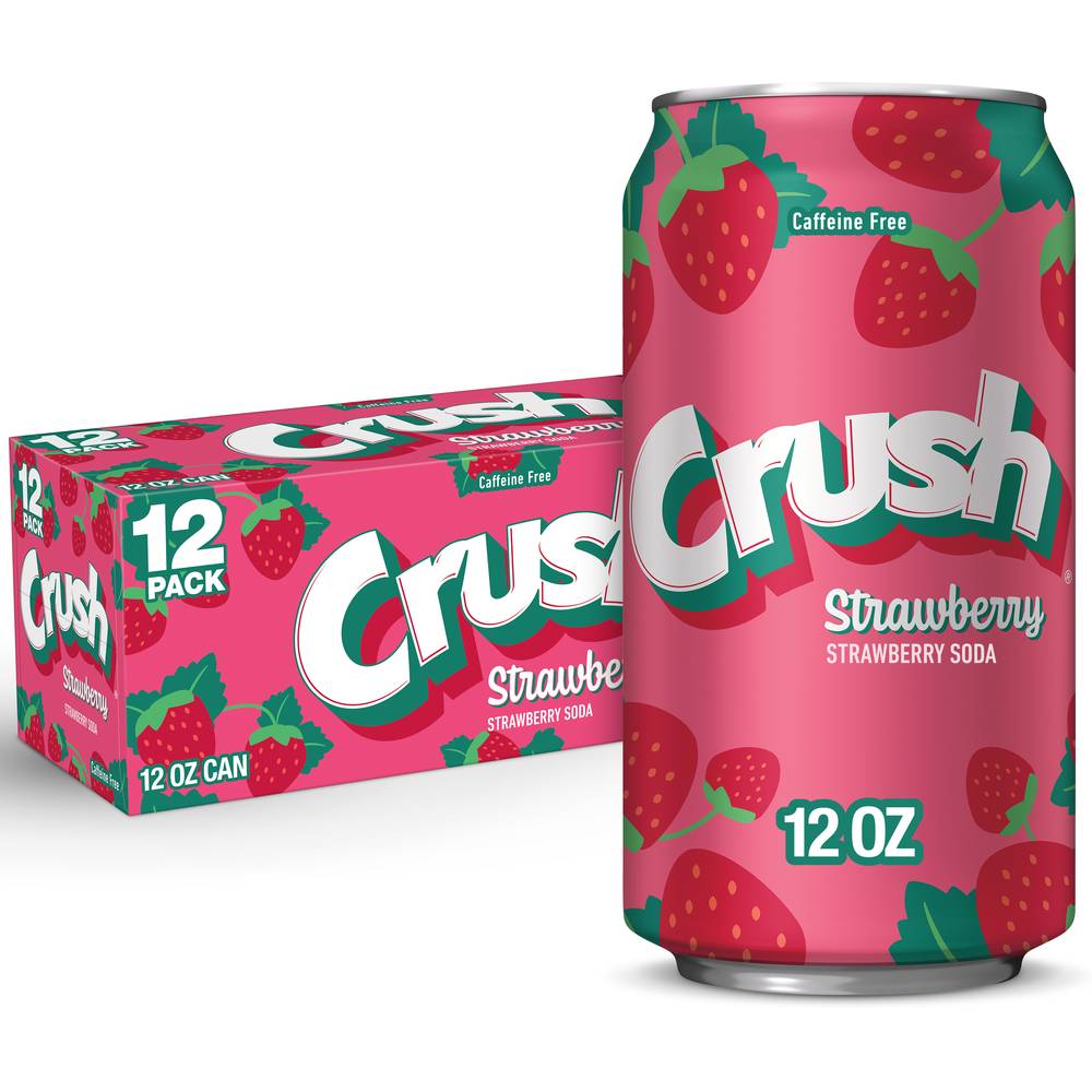 Crush Caffeine Free Strawberry Soda (12 x 12 fl oz)