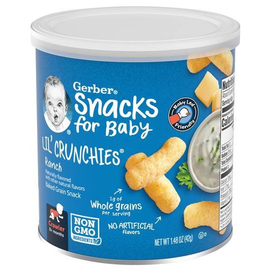 Gerber Lil' Crunchies Baked Grain Snack Ranch 8+months