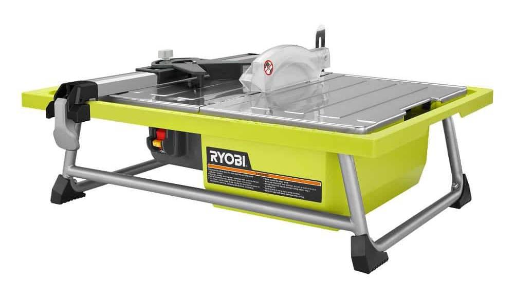 Ryobi 4.8 -Amps Blade Corded Tabletop Wet Tile Saw, 7 in