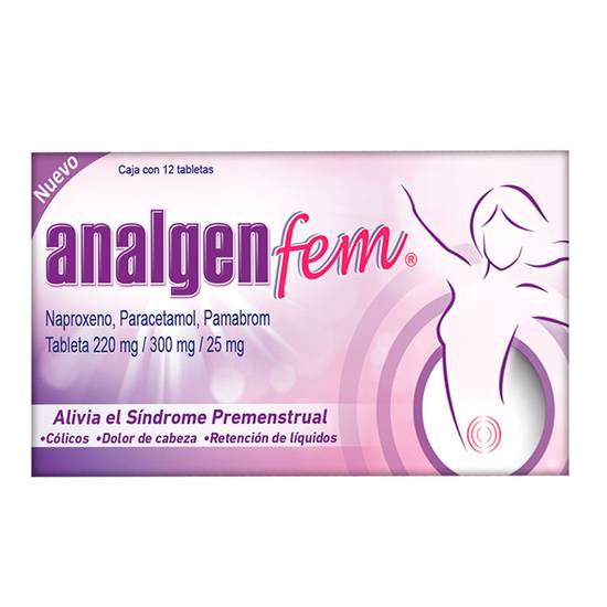 Liomont analgen fem naproxeno paracetamol tabletas 220 mg/300 mg (12 piezas)