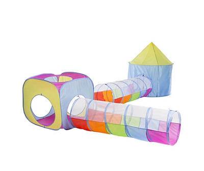 Rainbow Pop-Up Play Tents & Tunnels Set
