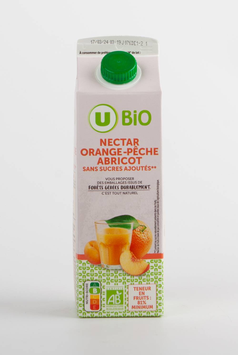 Les Produits U - Nectar orange pêche abricot (1L)