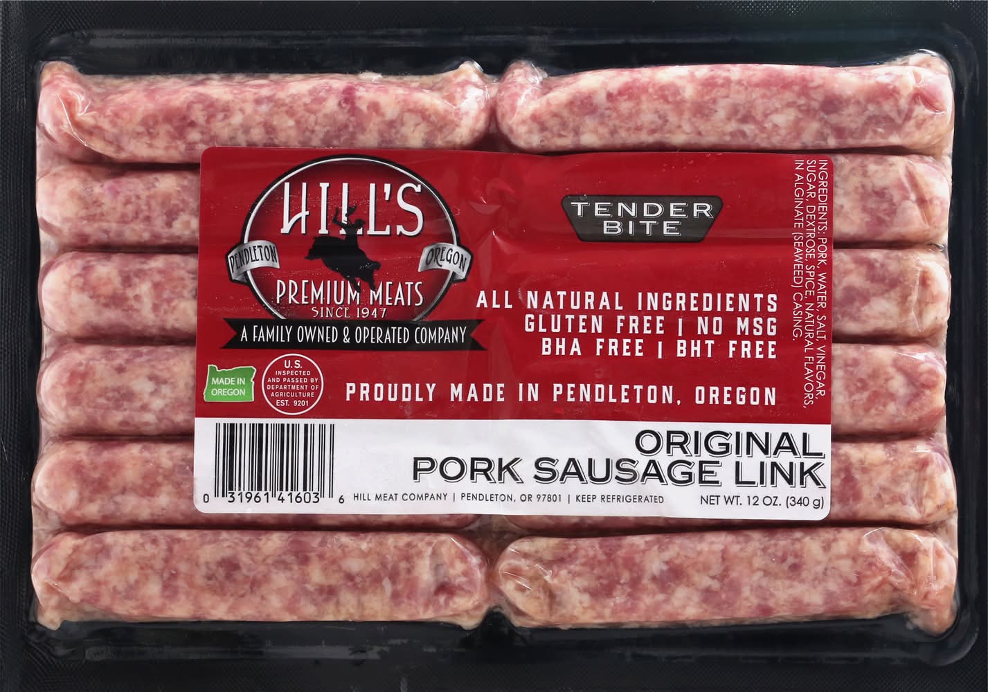 Hill's Premium Meats Original Pork Sausage Link Tender Bite (12 oz)