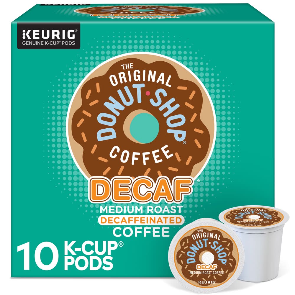 The Original Donut Shop Keurig K-Cup Pods Decaffeinated Coffee, Decaf Medium Roast (3.9 oz, 10 ct)