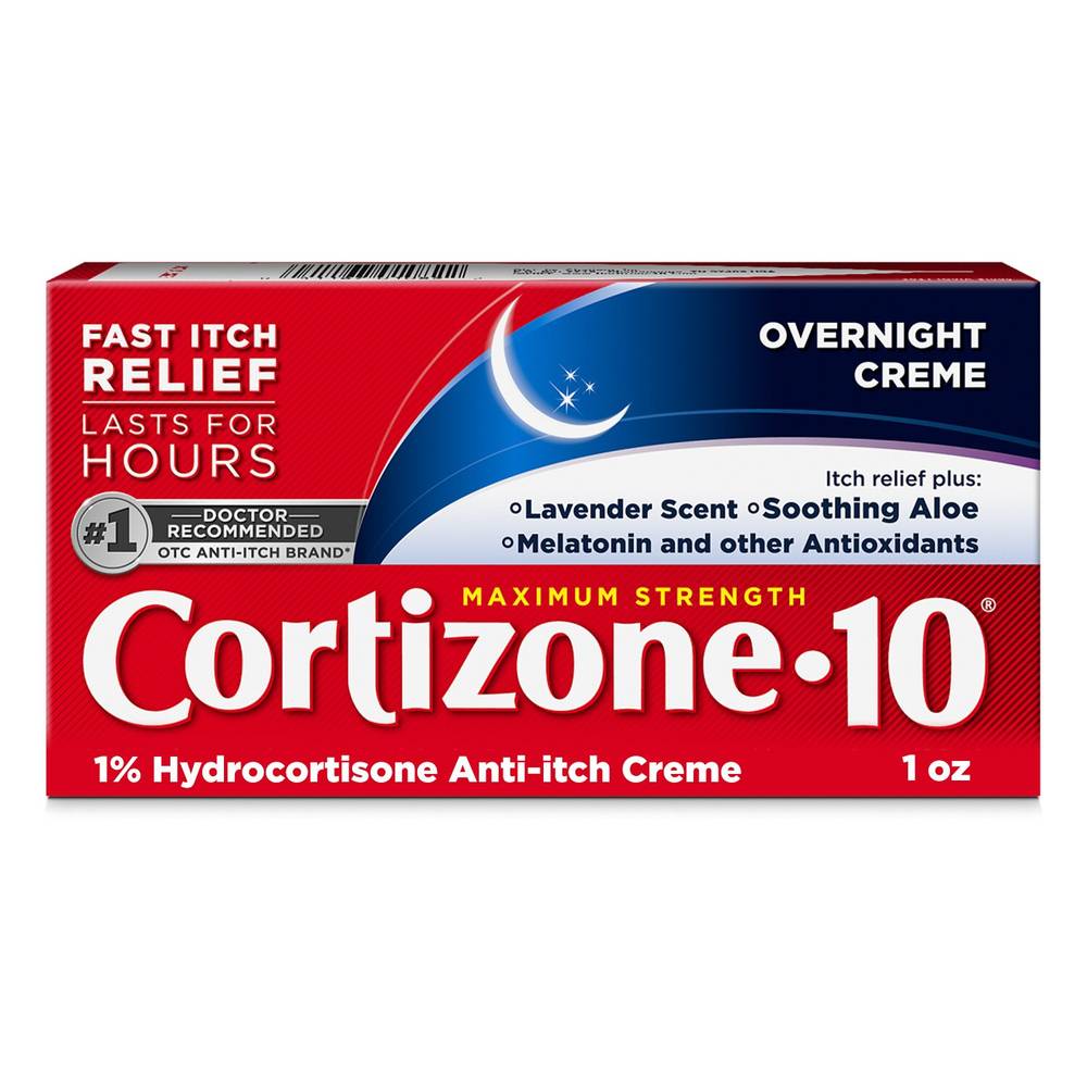 Cortizone-10 Maximum Strength Overnight Anti-Itch Cream, 1 Oz