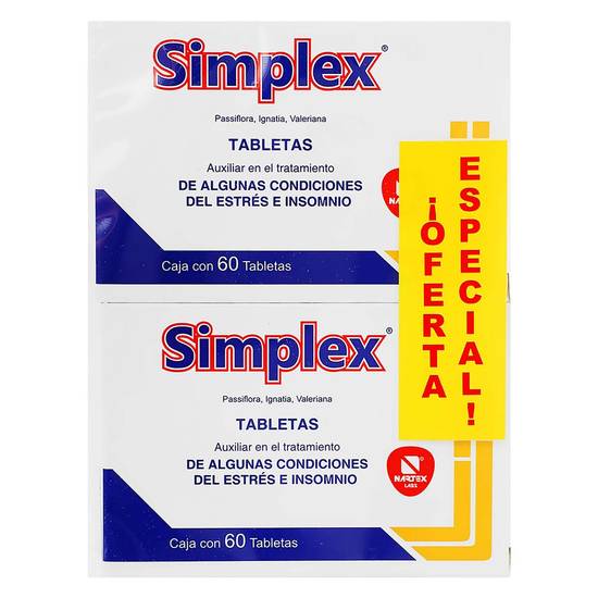 Nartex simplex tabletas  (2 x 60 piezas)