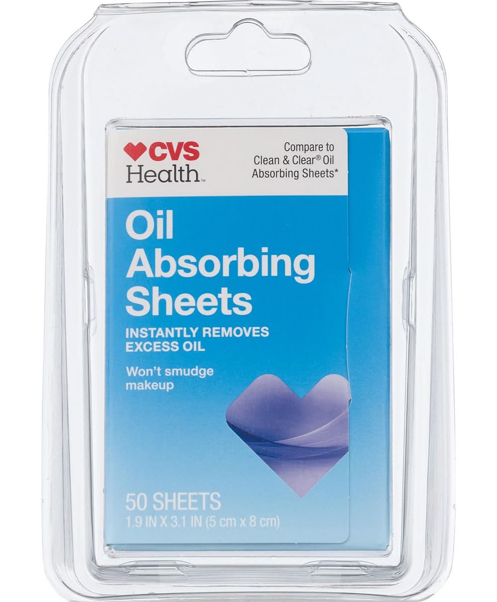 CVS Pharmacy Oil Absorbing Sheets For Face, 1.9X3.1 in (60 ct)