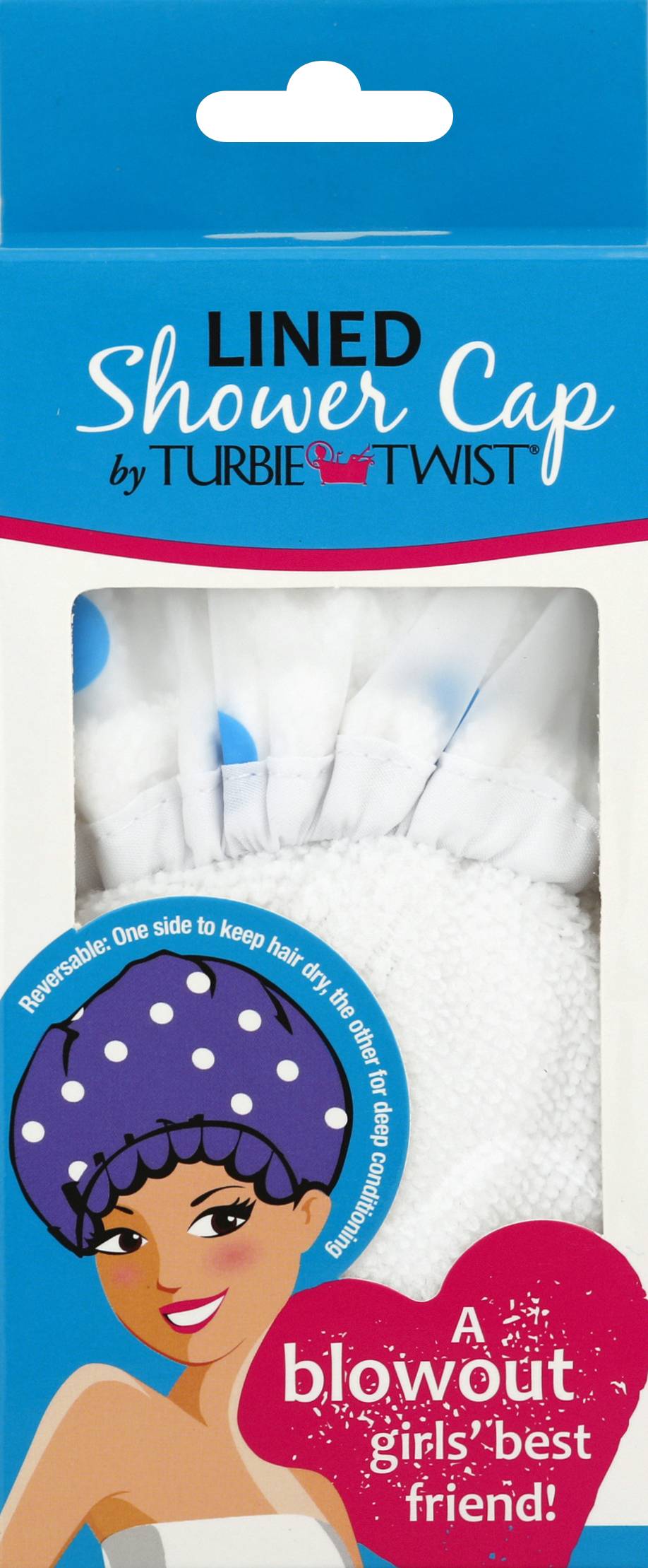 Turbie Twist Reversible Lined Shower Cap