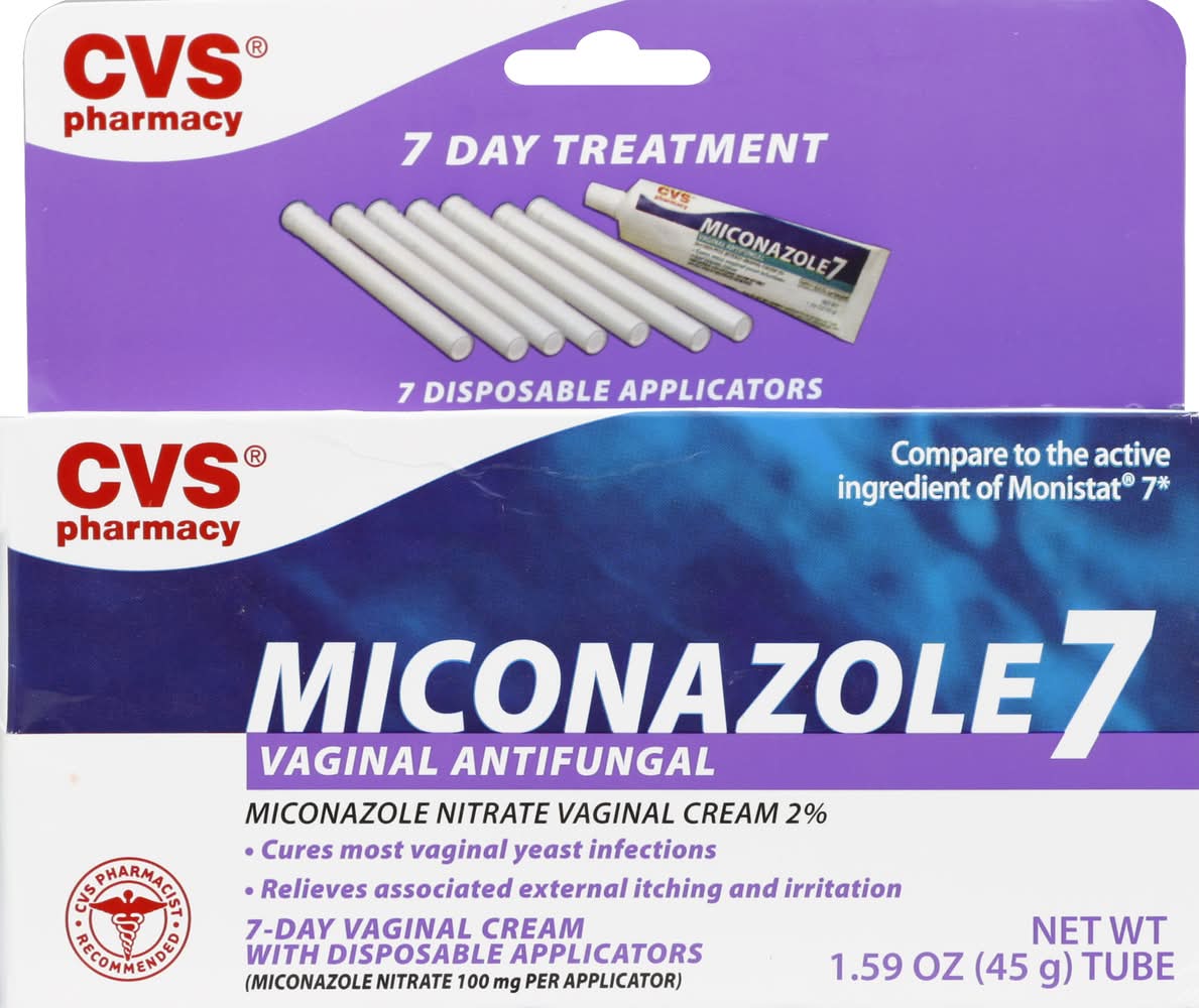 CVS Pharmacy Miconazole 7 Vaginal Antifungal Cream (1.59 oz)