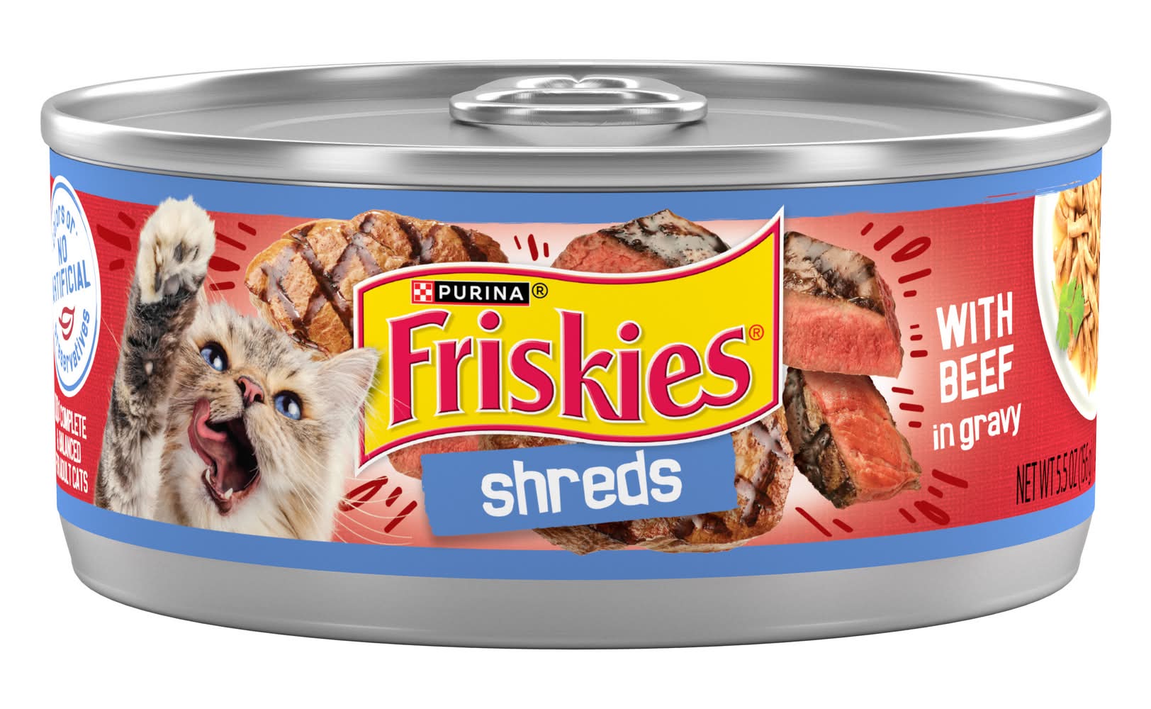 Purina Friskies Shreds With Beef in Gravy Wet Cat Food (5.5 oz)