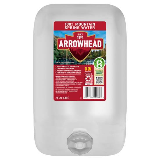 Arrowhead 100% Mountain Spring Water (2.5 gal)