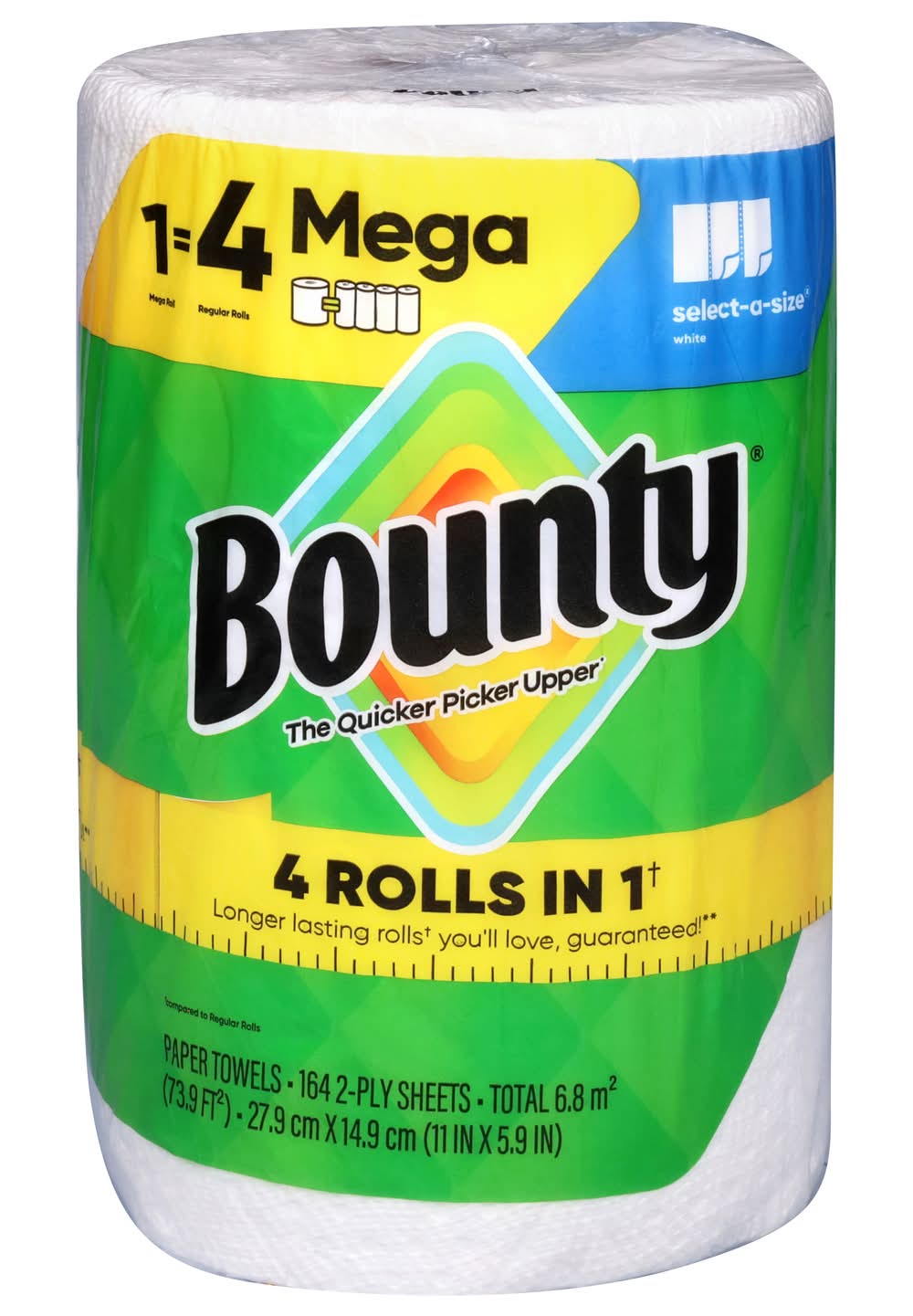 Bounty Select-A-Size White 2-ply Mega Roll Paper Towels, 11 in x 5.9 in