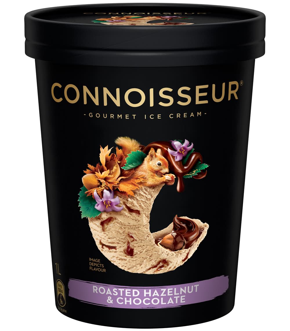 Connoisseur Ice Cream, Roasted Hazelnut-Chocolate (1L)