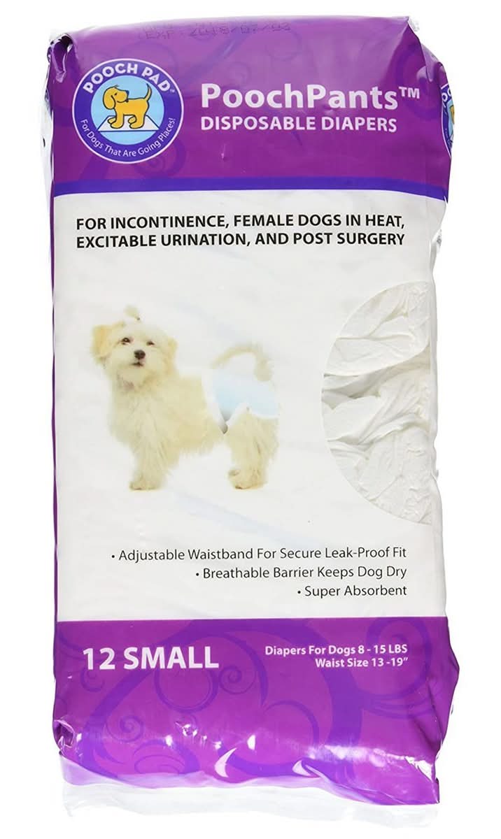 PoochPad · Pañales desechables para perros, CH (12 un)