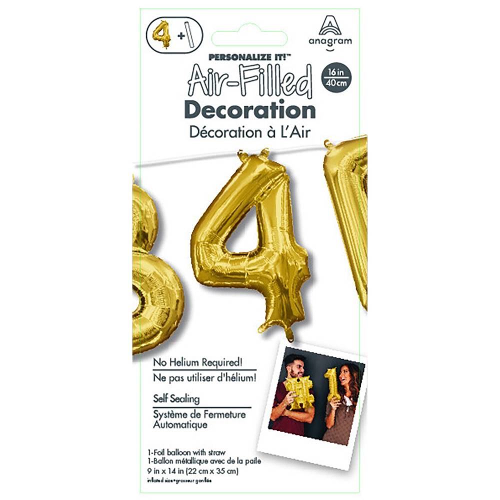 Anagram Air Balloon Number "4", Gold