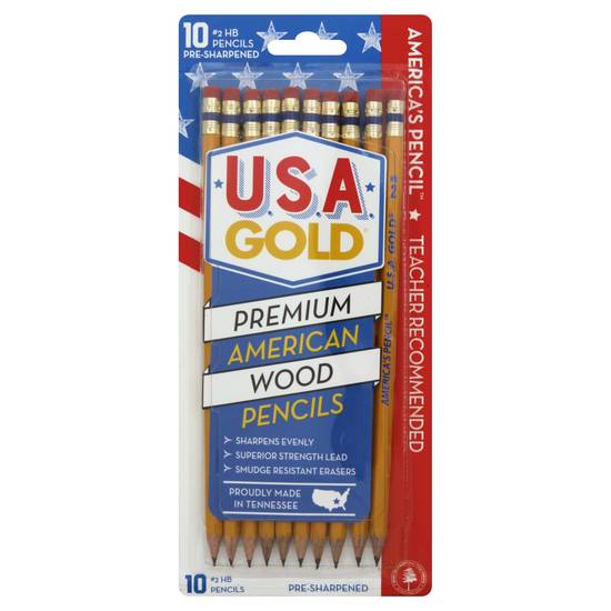 Usa Gold No. 2 Pencils (10 pencils)