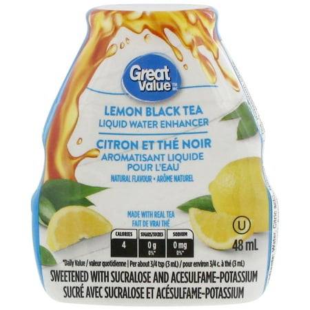 Great Value Lemon Black Tea Liquid Water Enhancer (48 ml)