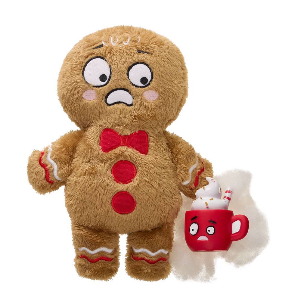 OMG! Surprise For Goodness Bakes Gingerbread Man Dog Toy, 10.5 Inch, Brown