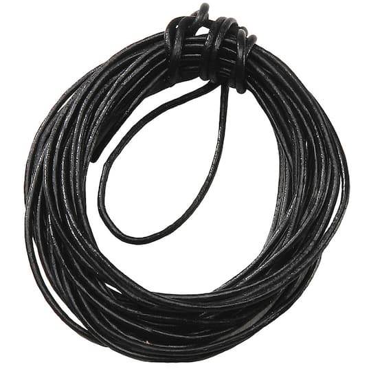 Black Leather Cord By Bead Landing