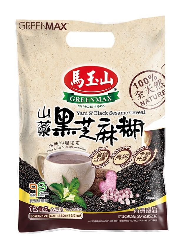 馬玉山 隨身包穀飲 - 山藥黑芝麻糊 (12 入)