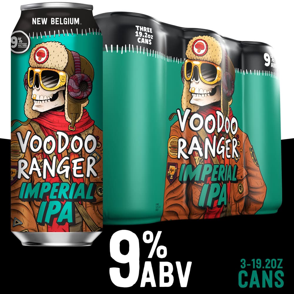 Voodoo Ranger New Belgium Imperial Ipa Beer (3 x 19.2 fl oz)