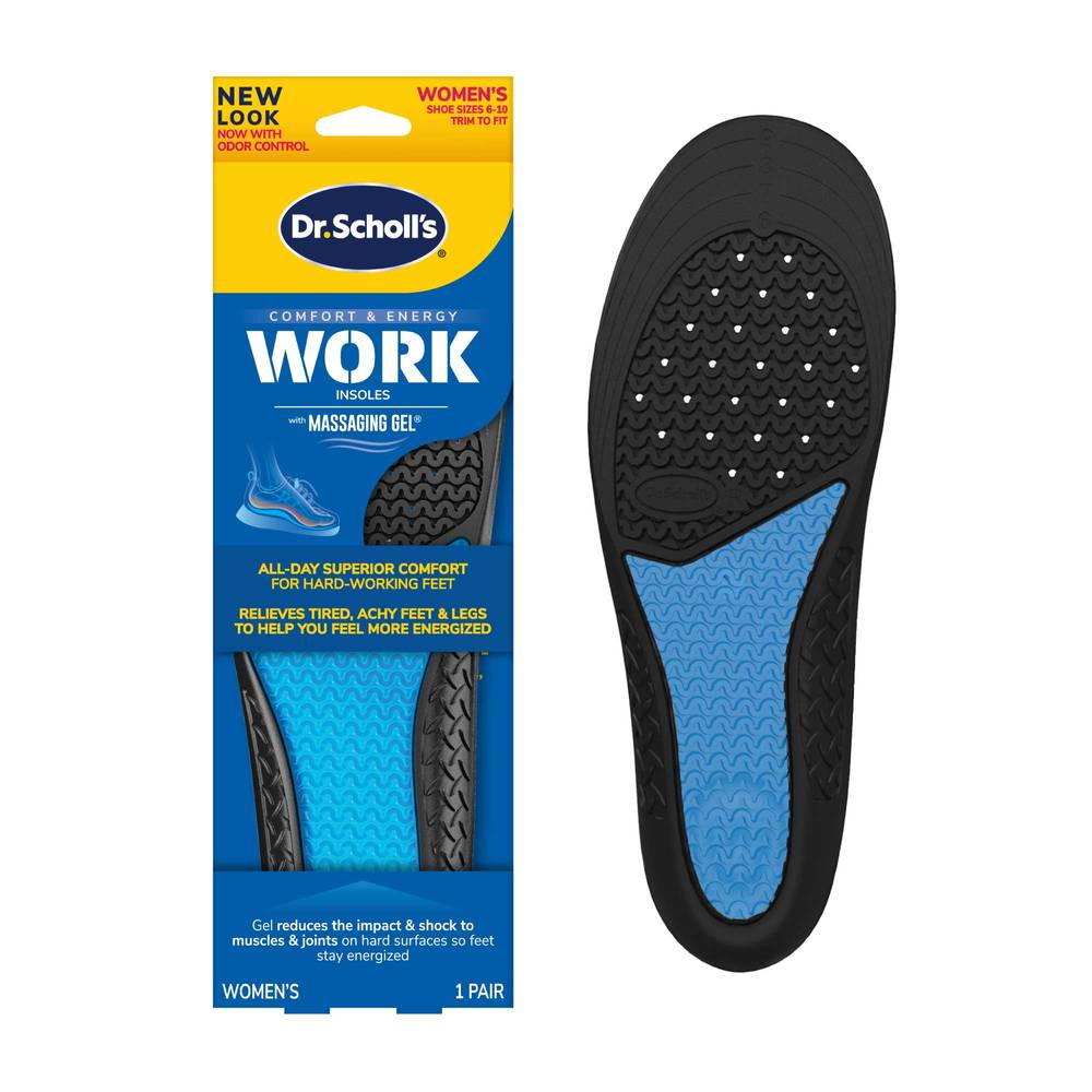 Dr. Scholl's Women's Comfort and Energy Work Insoles, Size 6-10, 1 pair