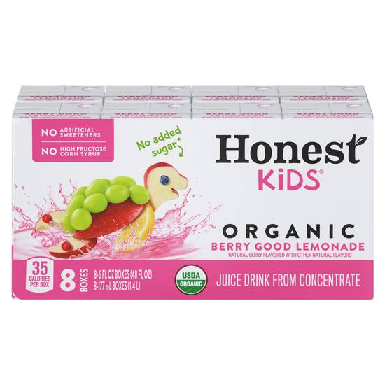 Honest Kids Organic Berry Good Lemonade Juice Drink (8 x 6 fl oz)