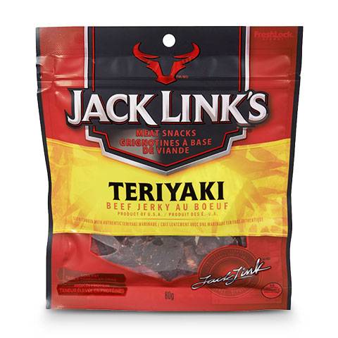 Jack Link's Teriyaki Beef Jerky Meat Snacks (80 g)