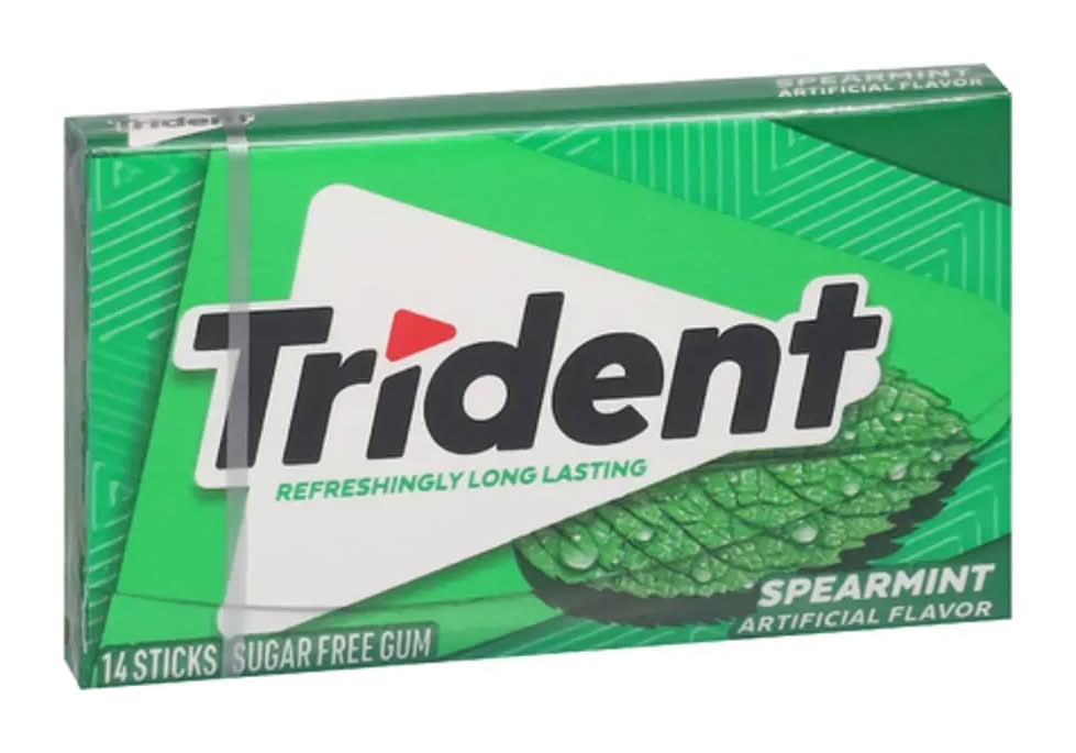 Trident Spearmint Sugar Free Gum
